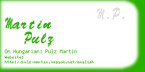 martin pulz business card